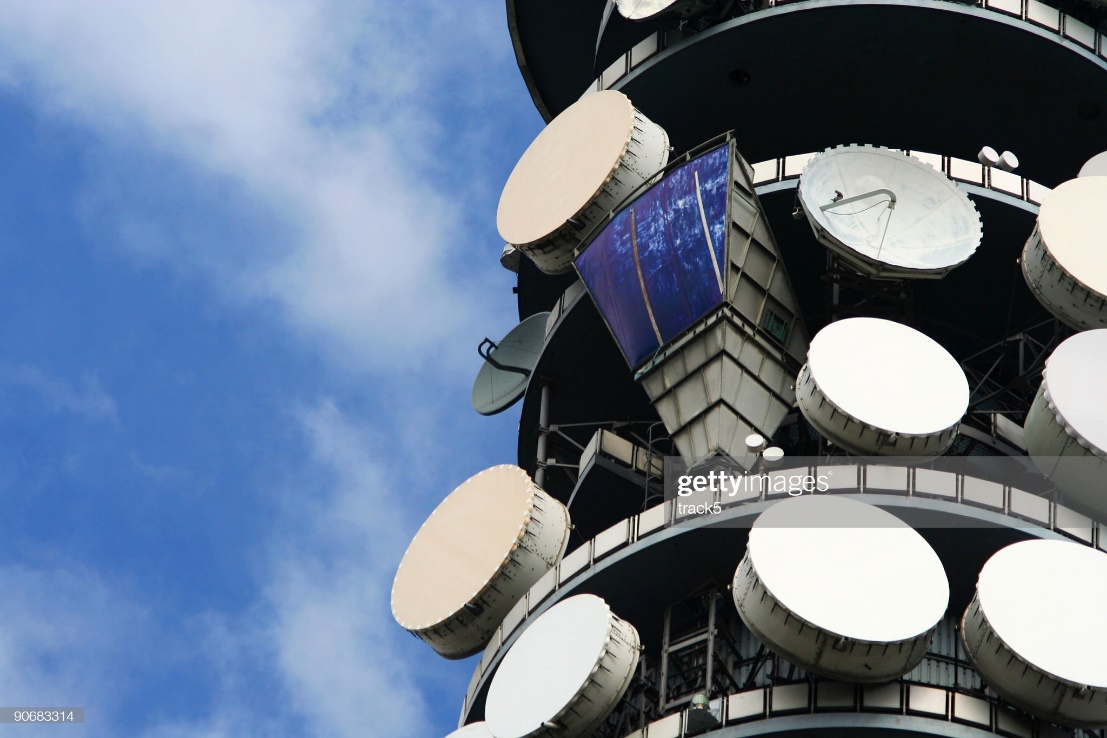 Satellite Dishes On Top Of The Bt Tower London High-Res Stock Photo - Getty  Images